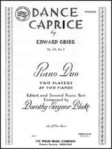 Dance Caprice 2 Piano 4 Hands piano sheet music cover